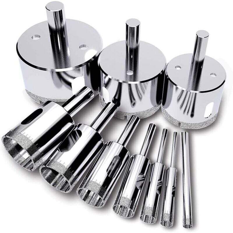 Image of Diamantbohrer (10 Stück) – Lochsäge für Glas, Porzellan, Keramik und Granit