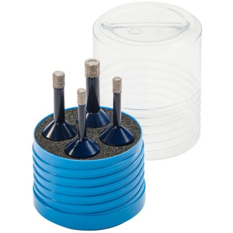 Diamantbohrer M14 Anschluss in blauer Multibox 4-tlg. 2x6 mm / 1x10 mm