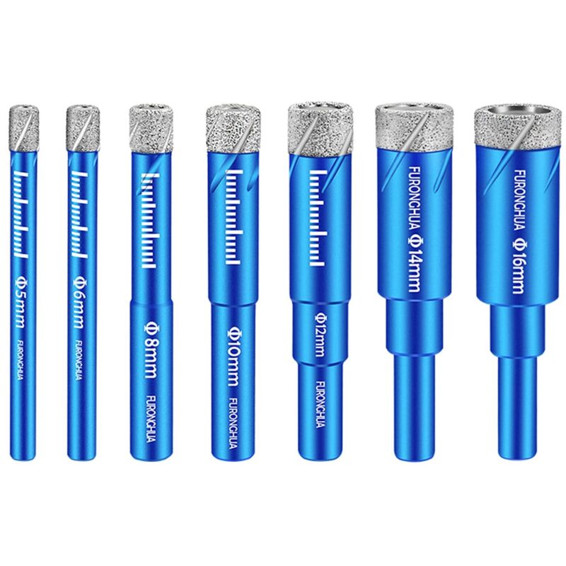 Image of Diamantbohrer – 7-teiliges Bohrerset, Metallbohrer (5/6/8/10/12/14/16 mm, Keramikfliesen)