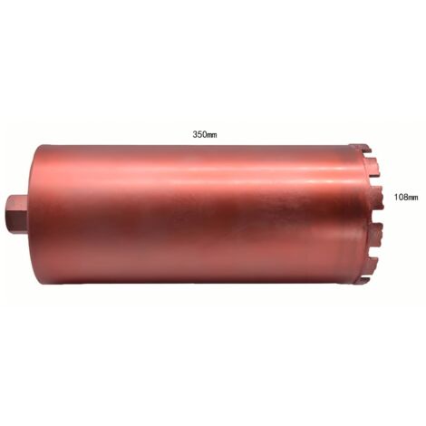Diamantbohrkrone Ø 108 mm für Kernbohrer, Nass- und Trockenbohren, Diamantbohrer, Mauerwerk, Beton, Kernbohrer
