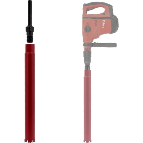GT MARKET Diamantbohrkrone Ø 51 mm mit Adapter für Bohrmaschine und SDS-max-Bohrhammer