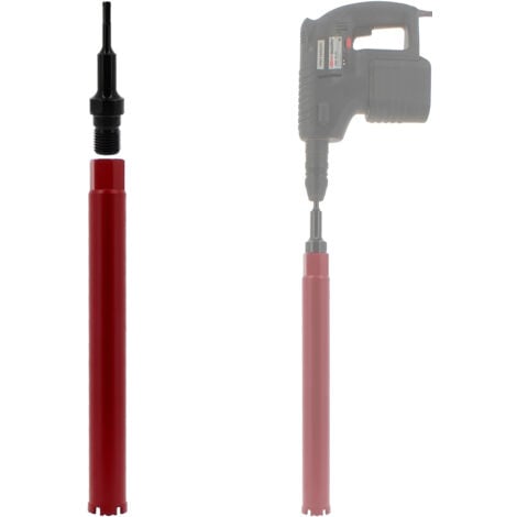 GT MARKET Diamantbohrkrone Ø 51 mm mit Adapter für Bohrmaschine und SDS-plus-Bohrhammer