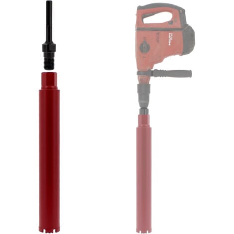 GT MARKET Diamantbohrkrone Ø 63 mm mit Adapter für Bohrmaschine und SDS-max-Bohrhammer
