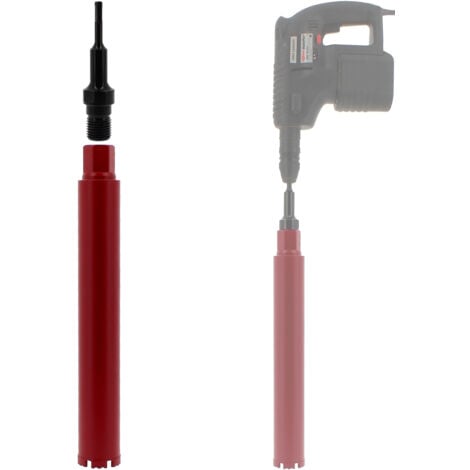 Diamantbohrkrone Ø 63 mm mit Adapter für Bohrmaschine und SDS-plus-Bohrhammer