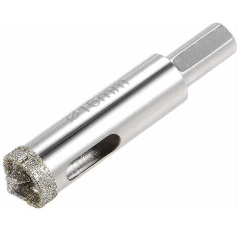 Diamantbohrkrone für Glas mit Zentrierbohrer für Glas, Keramik, Porzellan und Fliesen, 16 mm
