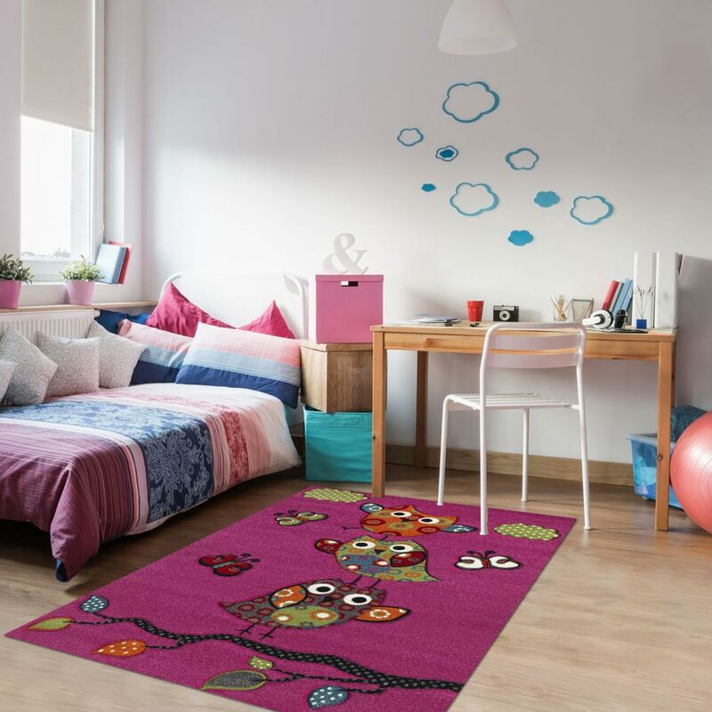 

Diamante 793 alfombra infantil en polipropileno rosa. - Rose