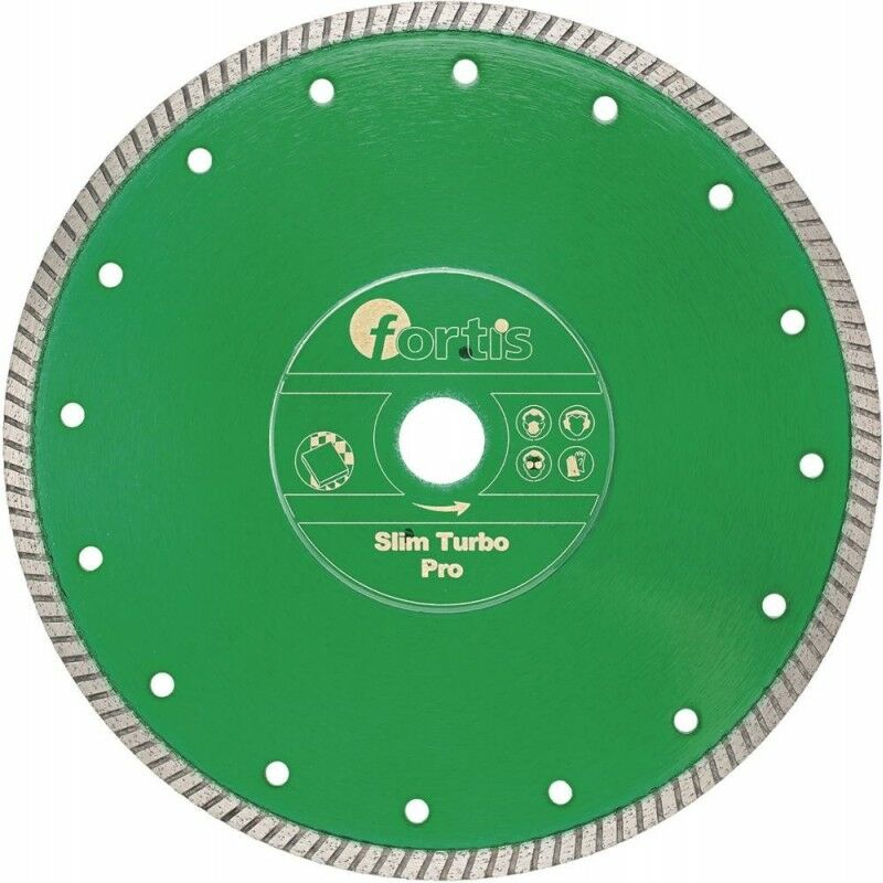 Image of Diamante Disc Pro Turbo Slim ø 115 Millimetri Segmento 7 Millimetri Foro 222 Millimetri Fortis