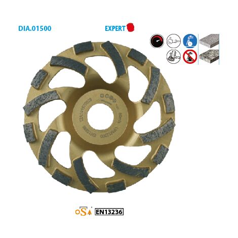 Diamantierter Beton-Absaugteller Expert ø 125mm