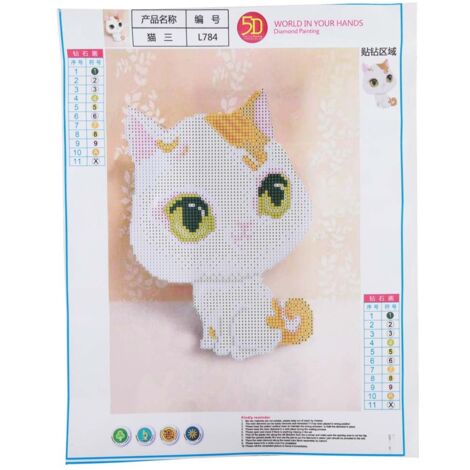 Diamantmalerei Katze Stickerei Strass Handwerk Heimdekor Kreatives Hobby (40x30cm Modell 02)