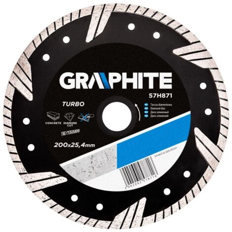 Diamantscheibe graphite 57h871 Turbo 200 mm Segment 6 mm
