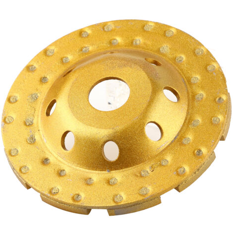 Diamantschleifscheibe mit Doppelwalzenschale und Polierpad – 125 mm Gold – Hochwertiges Schneiden und Polieren