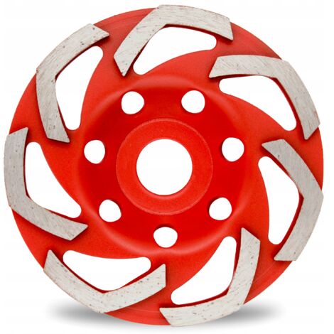 Diamantsegment-Kopfscheibe zum Schleifen von Beton und Stein 125mm rot