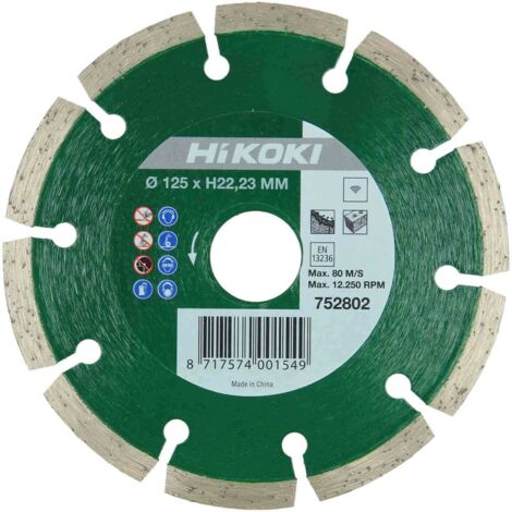 Diamanttrennscheibe 125 x 22,2 x 7mm Universal gesintert - HIKOKI - 752802