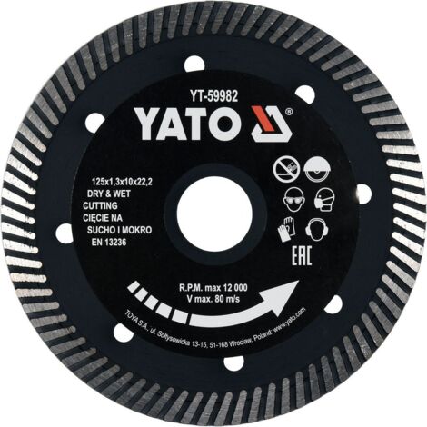 Diamanttrennscheibe Turbo Power Ø 115 125 230 mm Beton Granit Stein +Ø 125 mm (YT-59982)