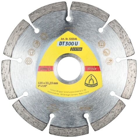 Diamanttrennscheiben DT 300 U Extra Beton 125 x 1,6 x 22,23 mm Klingspor