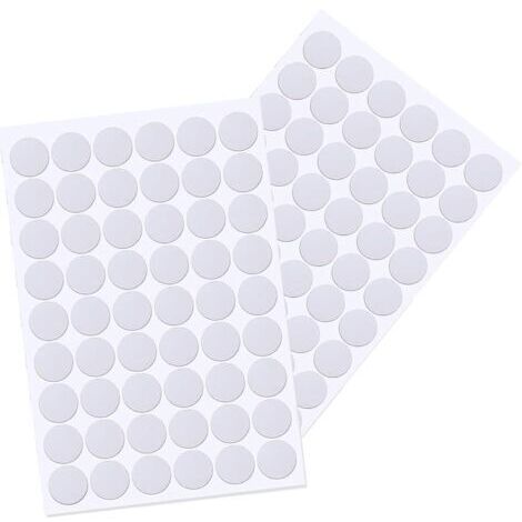 Diamètre 21mm，108 Pièces Cache Vis, Blanc, Adhesif,Vis Trou Autocollants, Meuble,pour Armoires,Tiroir,Table