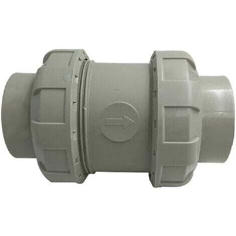 Diamètre(40mm)étanche Lmell gris clapet anti-retour en ligne pour machine à laver