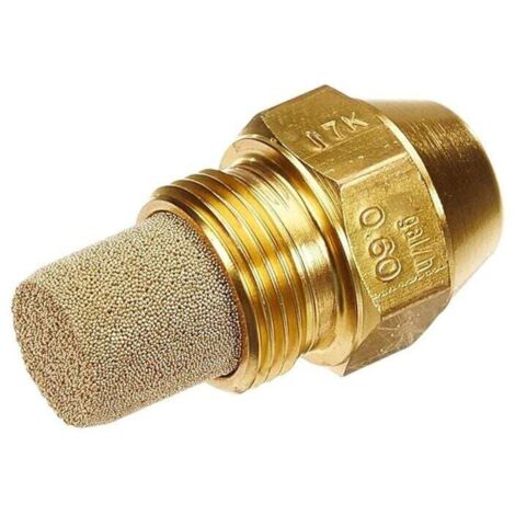 Diámetro exterior de la boquilla Tipo S - 0,60 galones estadounidenses/h - 60 grados, Bronce, 0,60/0,60 tipo S