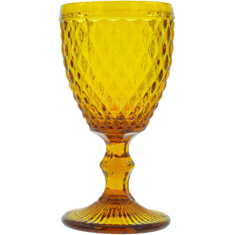 Diamond Ambre - 6 verres à pieds 20 cl