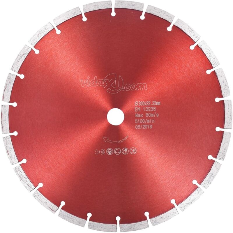 Diamond Cutting Disc Steel 300 mm Vidaxl