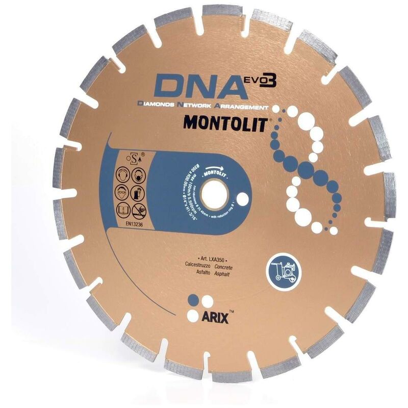 Montolit - diamond disc 350 mm for concrete asphalt dna LXA350