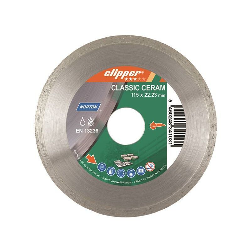 Norton Clipper Classic Ceramic Diamond Blade 115 x 22.23 mm 70184626825