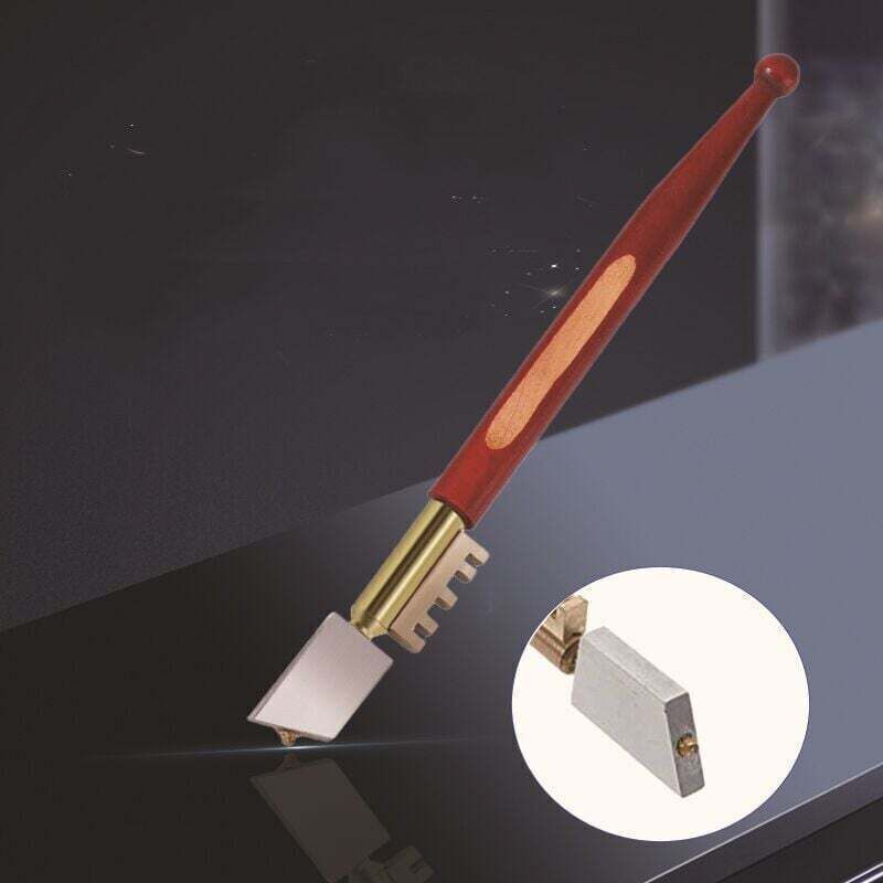 Diamond glass cutter. Robust cutting tool for cutting glass up to 2-6 mm thick, with a hardwood handle.