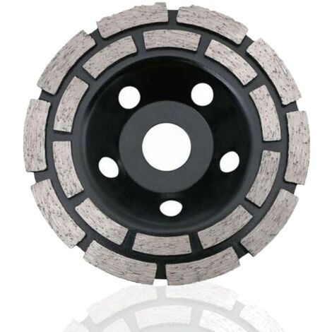 Diamond Grinding Disc, 125 x 22.2 mm Double Row Concrete Grinding Wheel, Universal Diamond Grinding Wheel for Sanding Concrete, Stone, Granite, Screed, Masonry, Universal Use