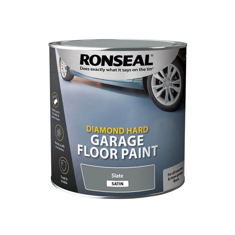 Ronseal 35761 Diamond Hard Garage Floor Paint Slate 2.5 litre RSLDHGFPS25L