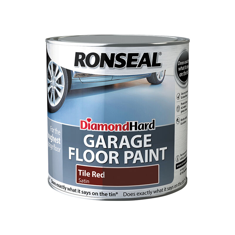 Ronseal - Diamond Hard Garage Floor Paint Tile Red 2.5 litre RSLDHGFPR25L