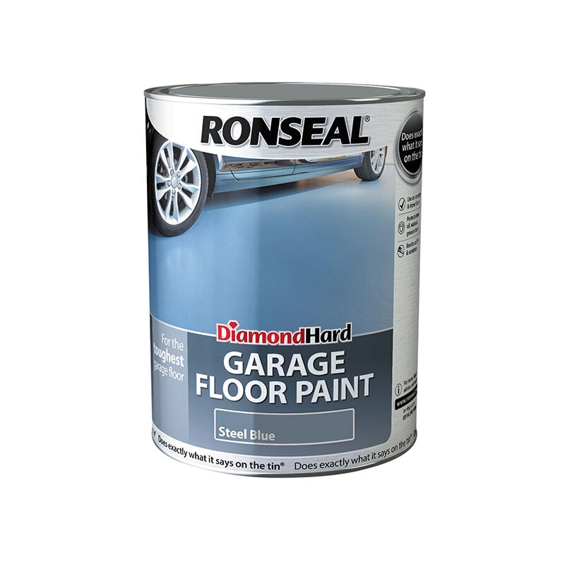 Ronseal - 36111 Diamond Hard Garage Floor Paint Steel Blue 5 litre RSLDHGFPSB5L