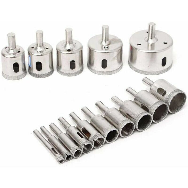 Diamond Hole Saw Tile Ceramic Glass Porcelain Marble Drill Bit Tool - 6-50mm 15pcs