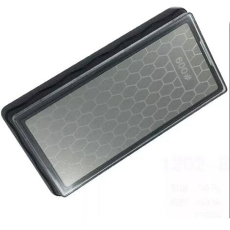 Diamond Knife Sharpener - 600 1200 Grit - Double-Sided Whetstone For Knives Chisels Plane Blades - With Non-Slip Base - 1 Piece