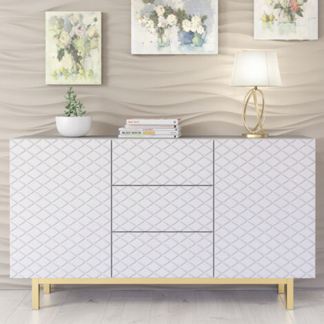 Diamond Luxe Sideboard 140cm - White