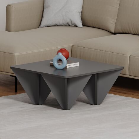 DECORTIE Diamond Modern Coffee Table Anthracite Grey Multipurpose H 38cm