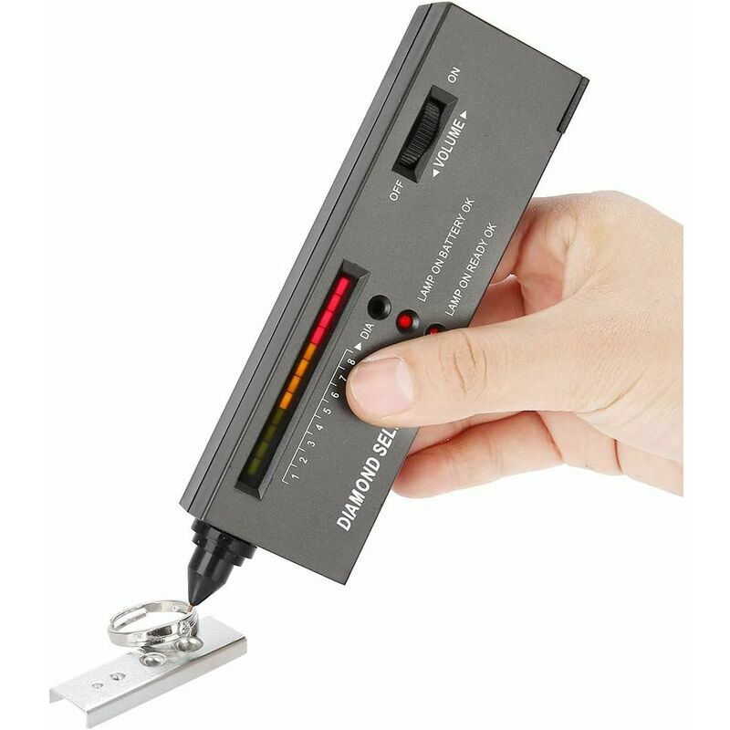 Diamond Tester, Gemstone Diamond Tester Tool, Portable led Audio Tester Authenticity Jewelry Diamond Test Jade Emerald Crystal Hardness Stylus Pen i