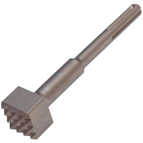 Diamwood – Boucharde 16 dents 45 x 45 mm – Longueur 180 mm – Queue SDS+ – Outil pour béton et pierre – Finition grainée pour surfaces adhérentes