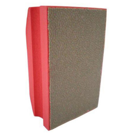 Diamwood Cale à Poncer Manuelle Diamantée avec Flexibilité et Polyvalence - 1 Unité - L. 90 x 55 mm - Grain 200 - Épaisseur Standard - Idéale pour Granit, Marbre, Verre - Couleur Rouge
