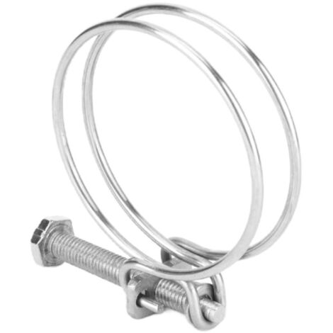 Diamwood Collier de Serrage Ø100 mm Double Fil - Acier Zingué Résistant - Idéal pour Tuyaux Flexibles d'Aspiration - Fixation Sécurisée, Rapide et Durable - Compatible Ateliers, Machines, BTP