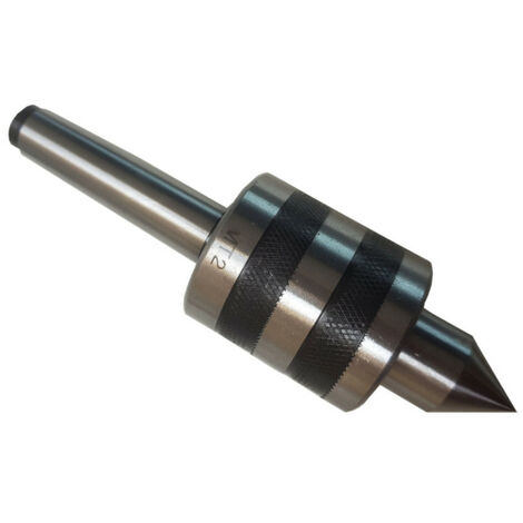 Diamwood – Contre-pointe tournante conique 60° – Acier trempé poli – Cône morse CM2/MK2/MT2 – Charge max 1500 kg – Vitesse max 5000 T/min