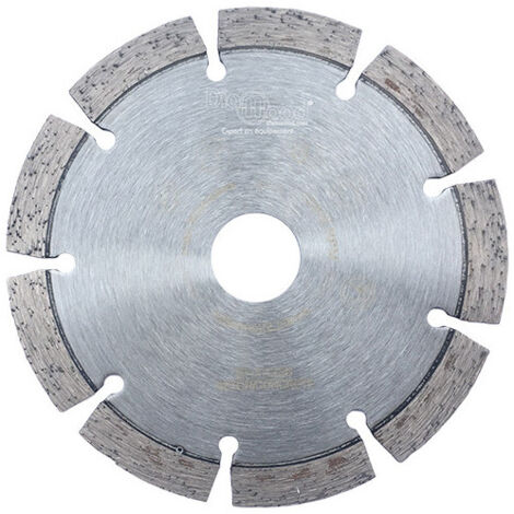 Diamwood Disque diamant avec segments soudés laser - 1 pièce - 125 mm x 22,23 mm x 10 mm - Épaisseur 2,2 mm - 9 segments - Coupe à sec ou à eau, adapté pour béton et matériaux de construction