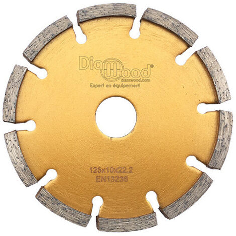 Diamwood – Disque diamant 125 mm – Alésage 22,23 mm – Épaisseur 10 mm – Coupe rapide pour béton et maçonnerie – Segments haute efficacité