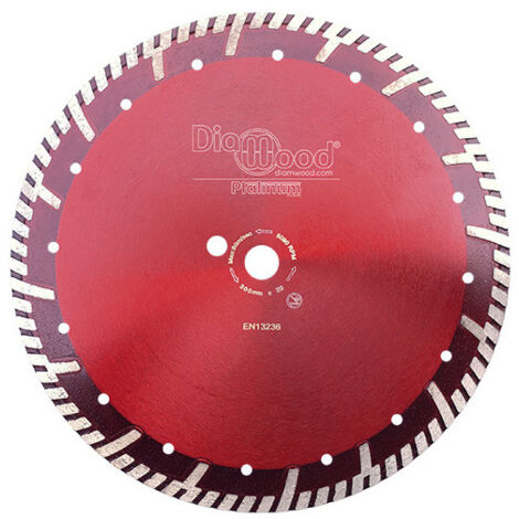 Diamwood Disque Diamant Pro ULTRA SONIC D. 300 mm - 20 mm Alésage - 10 mm Hauteur - 2,8 mm Épaisseur - Turbo Cannelé - Parfait pour Tuile, Granit, Béton Armé