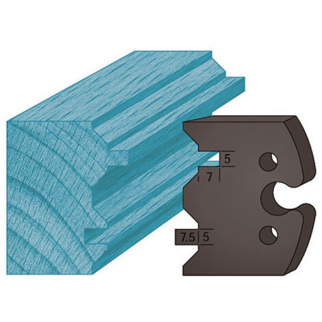 Diamwood Jeu de 2 contre-fers profilés A239 avec Acier haute qualité - Taille 48 x 5,3 mm - Entraxe 24 mm - Épaisseur 5,3 mm - Compatible porte-outils 50 mm de la marque Diamwood