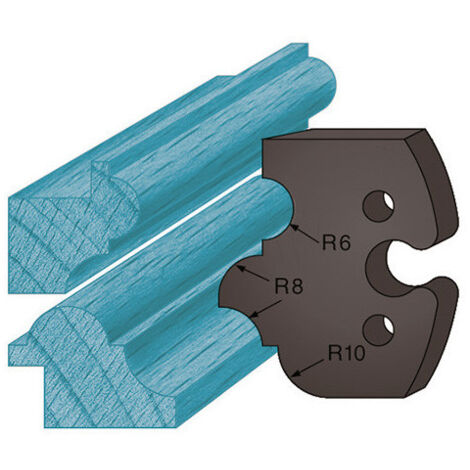 Diamwood Jeu de 2 Contre-fers Profilés de 48 x 5,3 mm en Acier Haute Qualité - Compatibles avec Porte-outils Hauteur 50 mm - Parfait pour Profils Multiples A233 - Usages Professionnelle et Intensive