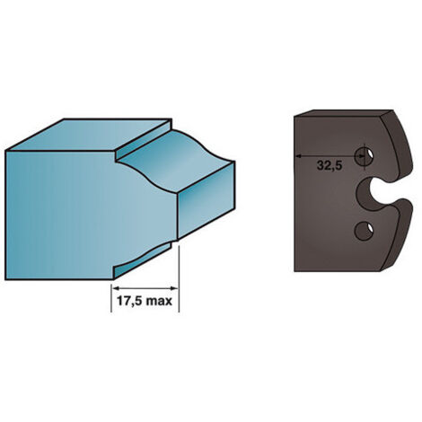 Diamwood Jeu de 2 Contre-Fers Profilés en Acier - Ht. 38 x 4 mm - Profondeur 31,5 mm - Épaisseur 4 mm - Compatible Porte-Outils 40 et 50 mm - Produit de Conception Suisse