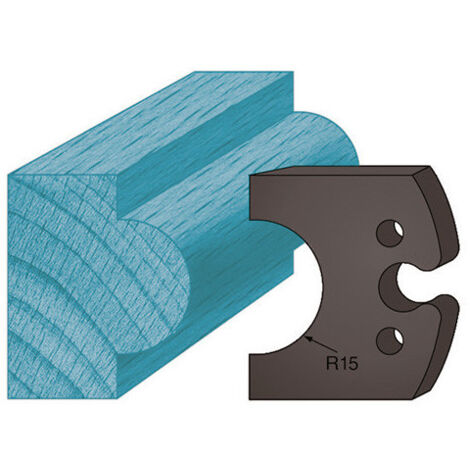 Diamwood Jeu de 2 contre-fers profilés Ht. 48 x 5,3 mm mouton A227 pour porte-outils de toupie - 2 pièces - Dimensions : 48 mm hauteur, 5,3 mm épaisseur - Acier haute qualité - Utilisation pro.