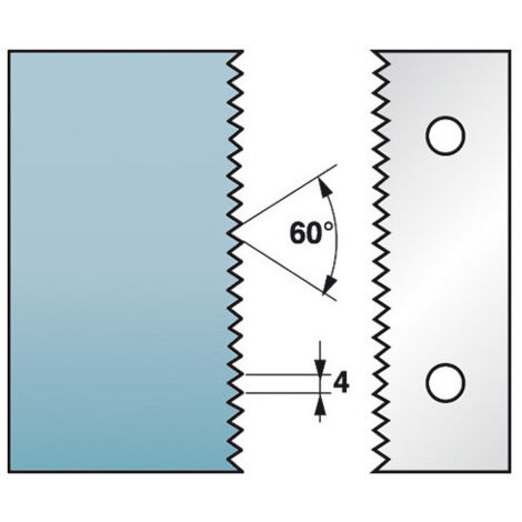 Diamwood Jeu de 2 fers profilés Acier SP - Ht. 90 x 5,5 mm - Enture multiple 4 mm M590.134 - Épaisseur 5,5 mm - Compatible CMT, HOLZMANN, LEMAN, etc.