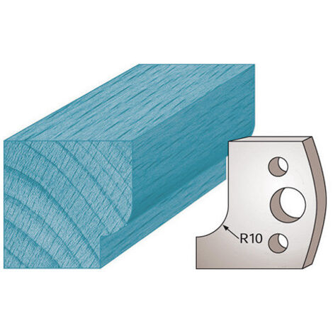 Diamwood Jeu de 2 fers profilés avec acier SP de haute qualité - Ht. 40 x 4 mm - Épaisseur 4 mm - Congé M13 - Entraxe 24 mm, idéal pour porte-outils de toupie