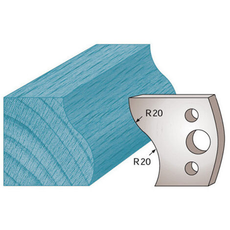 Diamwood Jeu de 2 fers profilés Ht. 40 x 4 mm doucine M09 pour porte-outils de toupie - Convient aux hauteurs 40 mm et 50 mm - Compatible avec de nombreuses marques - Acier SP de haute qualité